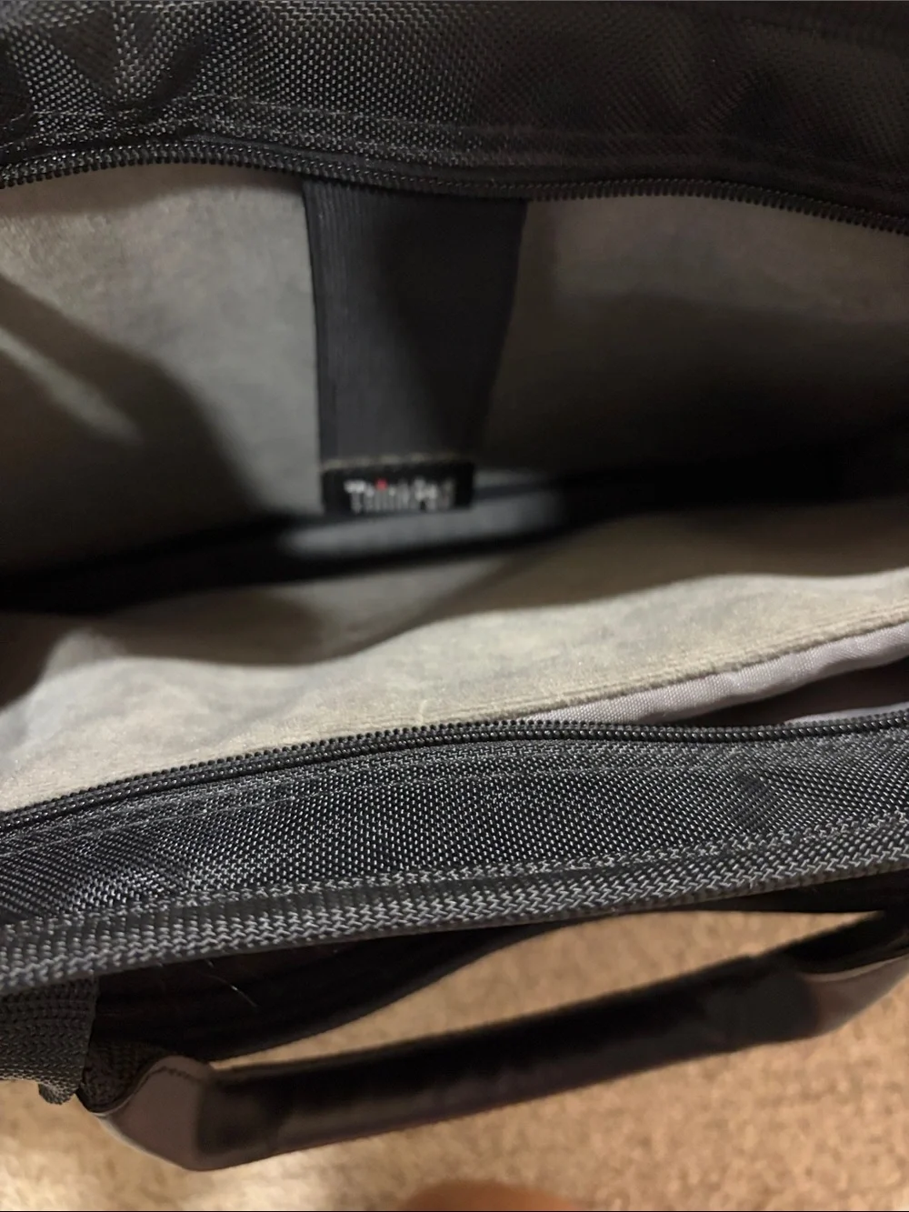 Think! Black Nylon Laptop Briefcase with Shoulder Strap